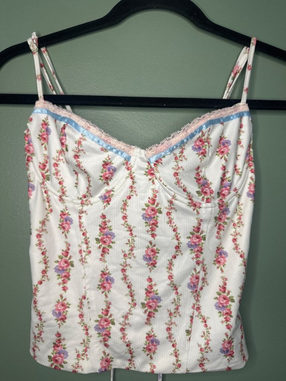 Edikted Y2K Floral Corset Top Women’s Small Coquette Cottagecore Fairycore